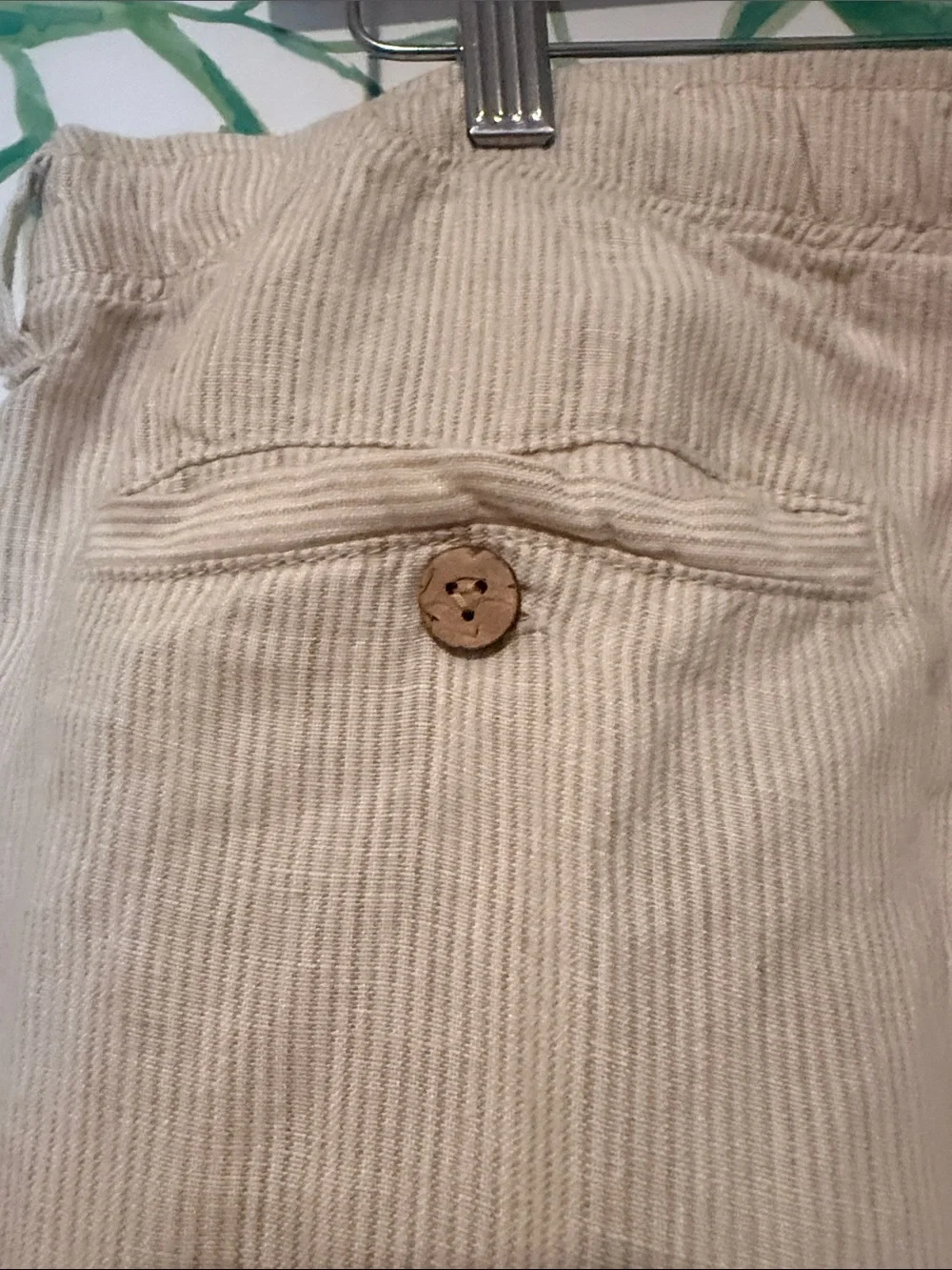 Tommy Bahama Beige Linen-Blend Chinos